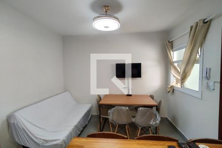 Sala de apartamento para alugar com 1 quarto, 52m² em Guilhermina, Praia Grande