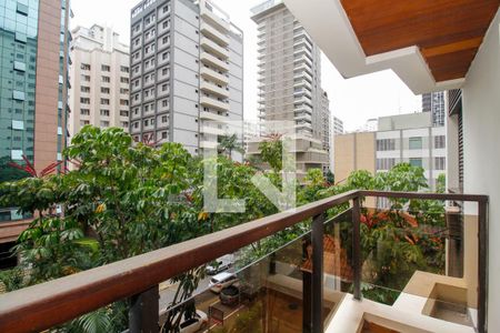 Varanda da Sala de Estar e Jantar de apartamento para alugar com 3 quartos, 140m² em Jardim Paulista, São Paulo