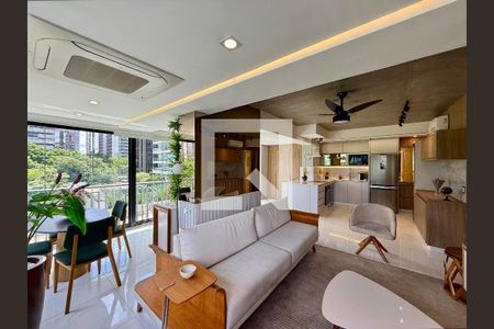 Sala de apartamento à venda com 1 quarto, 85m² em Cidade Monções, São Paulo