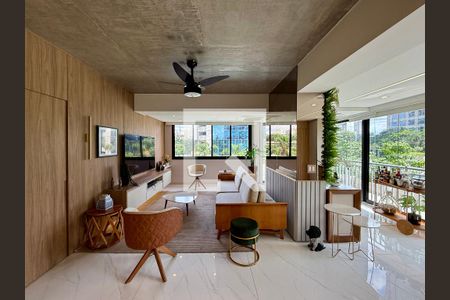 Sala de apartamento à venda com 1 quarto, 85m² em Cidade Monções, São Paulo