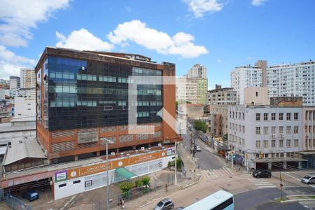 Sala_Vista  de apartamento à venda com 1 quarto, 56m² em Floresta, Porto Alegre