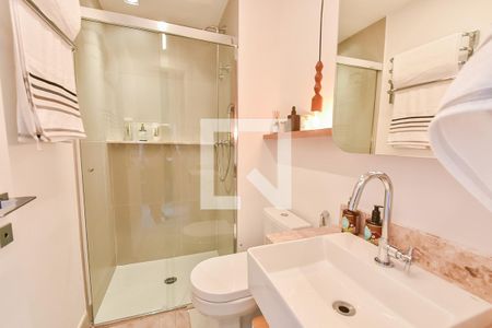 Banheiro de kitnet/studio à venda com 1 quarto, 24m² em Paraíso, São Paulo