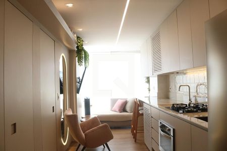 Sala e Cozinha Integrada de apartamento para alugar com 1 quarto, 29m² em Parque Industrial Tomas Edson, São Paulo