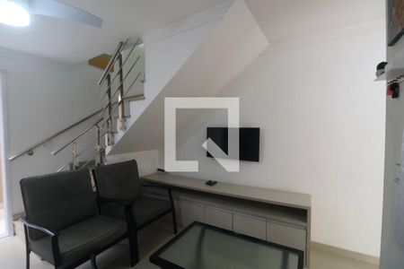 Sala de casa para alugar com 3 quartos, 110m² em Loteamento Joao Batista Juliao, Guarujá