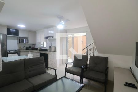 Sala de casa para alugar com 3 quartos, 110m² em Loteamento Joao Batista Juliao, Guarujá