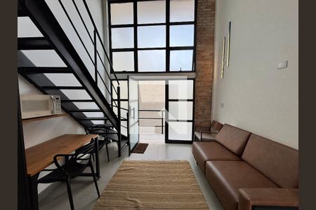 Sala/Cozinha de apartamento para alugar com 1 quarto, 50m² em Mirandópolis, São Paulo