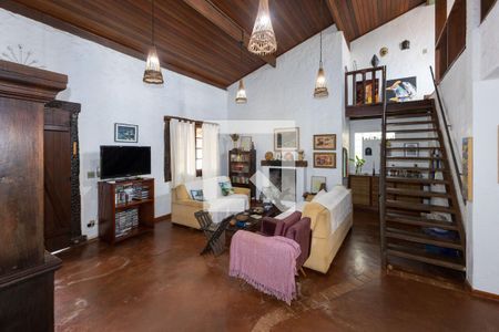 Sala com Lareira de casa à venda com 3 quartos, 350m² em Jardim Canada, Nova Lima