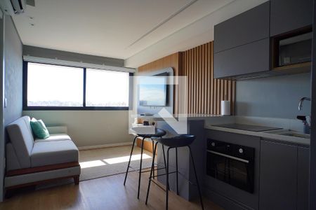 Sala_Cozinha  de apartamento à venda com 1 quarto, 32m² em Rio Branco, Porto Alegre