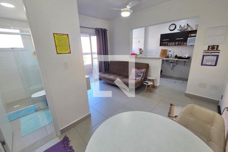 Sala de apartamento para alugar com 1 quarto, 56m² em Aviação, Praia Grande