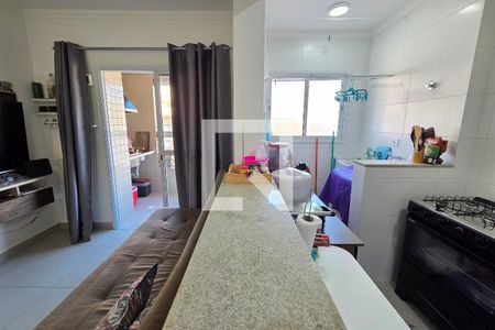 Sala de apartamento para alugar com 1 quarto, 56m² em Aviação, Praia Grande