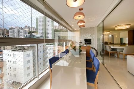 Varanda da Sala de apartamento à venda com 4 quartos, 170m² em Buritis, Belo Horizonte