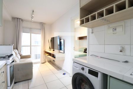 Sala/Cozinha/Área de serviço de apartamento para alugar com 1 quarto, 30m² em Bom Retiro, São Paulo