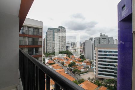 Varanda e Vista de kitnet/studio à venda com 1 quarto, 24m² em Pinheiros, São Paulo