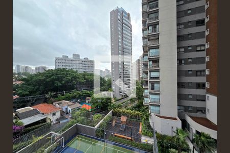Vista da Varanda de apartamento à venda com 2 quartos, 77m² em Indianópolis, São Paulo