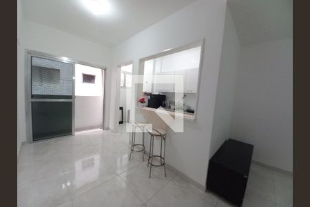 Cozinha de apartamento para alugar com 1 quarto, 92m² em Centro, São Vicente