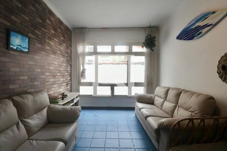 Sala de apartamento para alugar com 2 quartos, 90m² em Barra Funda, Guarujá