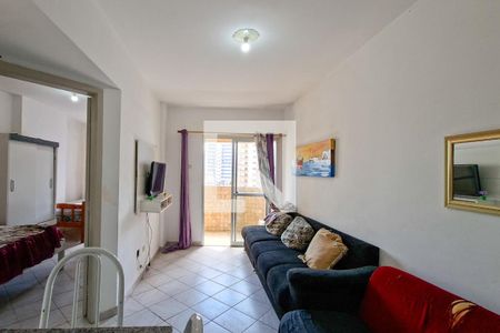 Sala de apartamento para alugar com 1 quarto, 43m² em Nova Mirim, Praia Grande