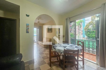 Sala de apartamento para alugar com 1 quarto, 65m² em Vila Julia, Guarujá