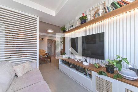 Sala de TV de apartamento à venda com 2 quartos, 105m² em Jardim Caravelas, São Paulo