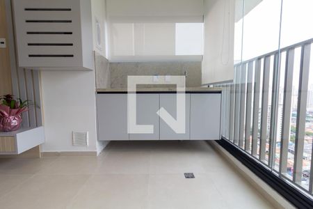 Varanda da Sala e Cozinha de apartamento para alugar com 2 quartos, 49m² em Tatuapé, São Paulo
