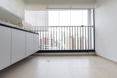 Varanda da Sala e Cozinha de apartamento para alugar com 2 quartos, 49m² em Tatuapé, São Paulo