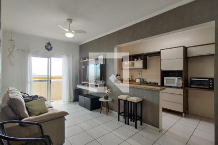 Sala de apartamento para alugar com 1 quarto, 51m² em Cidade Ocian, Praia Grande