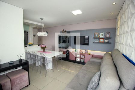 Sala de apartamento à venda com 2 quartos, 65m² em Vila Valparaíso, Santo André