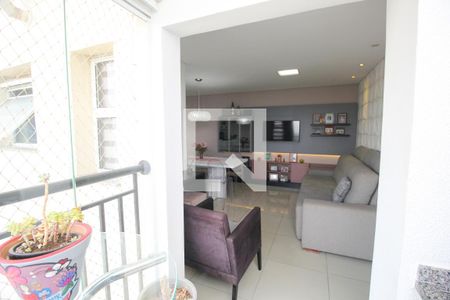 Varanda da Sala de apartamento à venda com 2 quartos, 65m² em Vila Valparaíso, Santo André