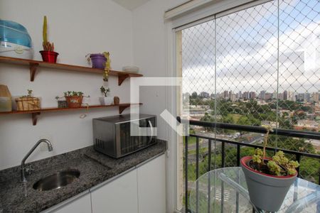 Varanda da Sala de apartamento à venda com 2 quartos, 65m² em Vila Valparaíso, Santo André