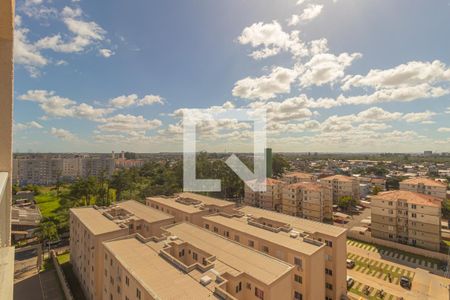 Vista da Sacada/Sala/Cozinha de apartamento para alugar com 2 quartos, 46m² em Fátima, Canoas