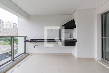 Varanda da Sala de apartamento à venda com 4 quartos, 185m² em Santo Amaro, São Paulo