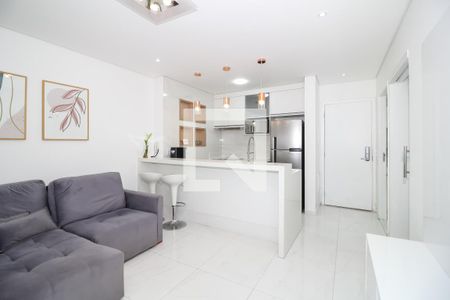 Sala/Cozinha de apartamento para alugar com 1 quarto, 51m² em Barra Funda, São Paulo