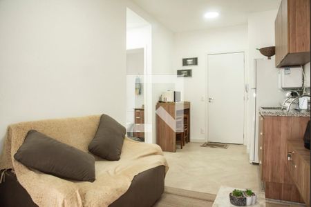 Sala/Cozinha de apartamento para alugar com 1 quarto, 34m² em Vila Clementino, São Paulo