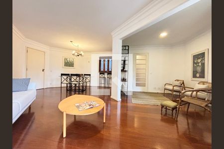 Sala de apartamento para alugar com 3 quartos, 126m² em Indianópolis, São Paulo