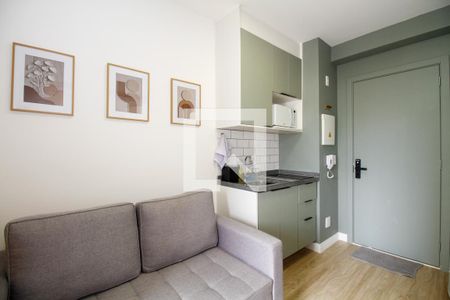 Sala e Cozinha de apartamento para alugar com 1 quarto, 25m² em Pinheiros, São Paulo