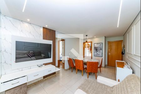 Sala de apartamento à venda com 3 quartos, 90m² em Estoril, Belo Horizonte