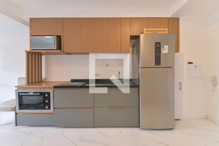 Cozinha de kitnet/studio para alugar com 1 quarto, 32m² em Santo Amaro, São Paulo