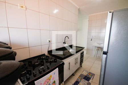 Cozinha de apartamento para alugar com 2 quartos, 69m² em Nova Mirim, Praia Grande