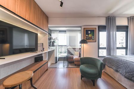 Sala de kitnet/studio à venda com 1 quarto, 29m² em Brooklin, São Paulo