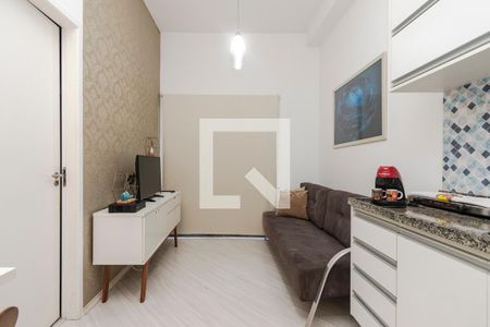 Sala/ Cozinha de apartamento à venda com 1 quarto, 38m² em Santo Amaro, São Paulo