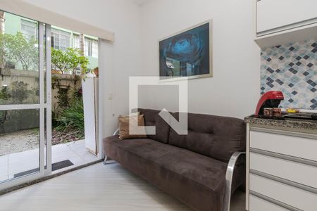 Sala/ Cozinha de apartamento à venda com 1 quarto, 38m² em Santo Amaro, São Paulo