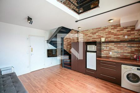 Sala de apartamento para alugar com 1 quarto, 58m² em Vila Andrade, São Paulo