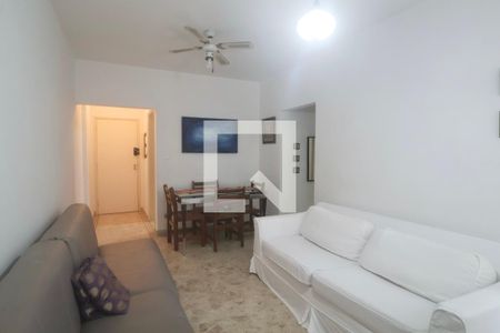 Sala de apartamento para alugar com 1 quarto, 56m² em Barra Funda, Guarujá
