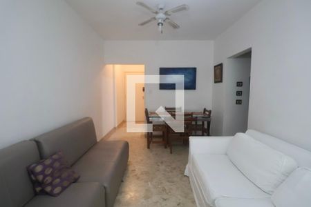 Sala de apartamento para alugar com 1 quarto, 56m² em Barra Funda, Guarujá