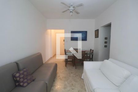 Sala de apartamento para alugar com 1 quarto, 56m² em Barra Funda, Guarujá