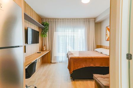 Quarto / Cozinha de kitnet/studio para alugar com 1 quarto, 25m² em Butantã, São Paulo