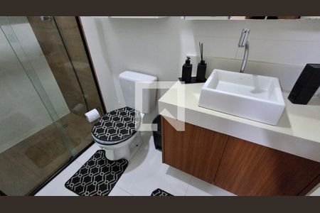 Banheiro Social  de apartamento à venda com 1 quarto, 40m² em Nova Gerti, São Caetano do Sul