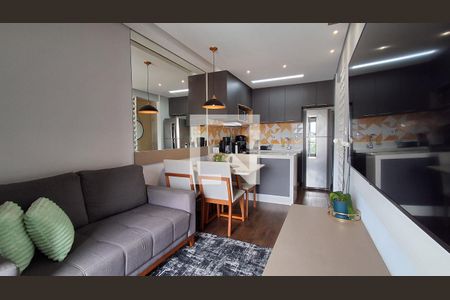 Sala  de apartamento à venda com 1 quarto, 40m² em Nova Gerti, São Caetano do Sul