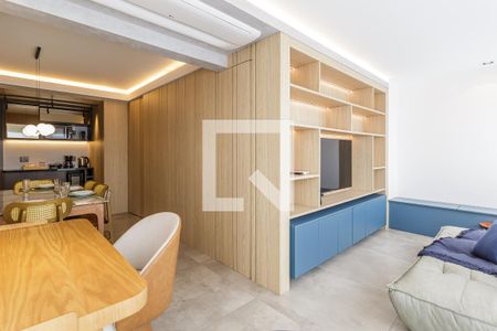 Sala de apartamento para alugar com 1 quarto, 54m² em Vila Nova Conceição, São Paulo