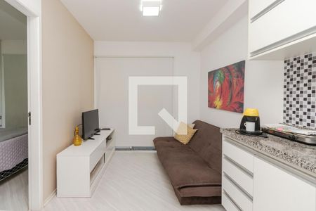 Sala/ Cozinha de apartamento à venda com 1 quarto, 38m² em Santo Amaro, São Paulo